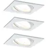 Image de Paulmann 3 spots Nova Coin carré, dimmable, blanc