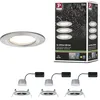 Image de Paulmann 93494 Spots LED encastrés 3-Step-Dim Nova Coin Set de base rigide IP44 rond 78 mm Coin 3x6W 3x470lm 230V dimmable 2700K acier brossé