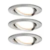 Image de Paulmann 3 Slim Coin, inclinable, dimmable, fer