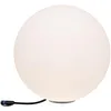 Image de Paulmann 94178 Outdoor Plug&Shine Objet lumineux extérieur LED Globe, IP67, 3000K, 575lm, 24V, 400mm, Blanc