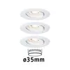 Image de Paulmann Nova mini 3 spots encastrés blancs