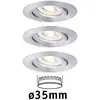Image de Paulmann Nova 3 mini spots encastrés pivotants alu