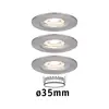 Image de Paulmann Nova mini 3 spots encastrés IP44 fer