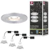 Image de Paulmann 94305 LED Nova mini Spots encastrés Coin rond fixe incl. 3x4 watts Spot encastré pour plafond Alu tourné Lampe encastrée aluminium Blanc chaud 2700 K