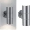 Image de Paulmann Flame applique d'extérieur à 2 lampes en acier inoxydable