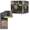 Image de Paulmann Applique extérieure LED Capea Détecteur de mouvement crépusculaire (IR) respectueux des insectes IP44 96x165 mm Tunable Warm 6W 450lm 230V 98° Anthracite Aluminium 94714