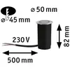 Image de Spot encastrable dans le sol LED Paulmann Goldlicht, cache de 5 cm