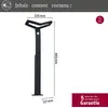 Image de Paulmann, borne lumineuse LED à détecteur Alara, anthracite, 67 cm IP44