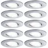 Image de Paulmann Calla, chrome, on/off, orientable, 4 000 K, 9 cm, lot de 10