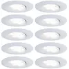 Image de Paulmann Calla blanc, à intensité variable et orientable, 4 000 K, 9 cm, lot de