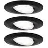 Image de x3 Encastré Calla LED orientable 30° - Paulmann - D.90mm - 6W - 680lm - 4000K - 230V - BBC/IP65 - Lot de 3