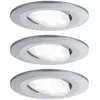 Image de Paulmann Calla chromé, on/off, orientable, 4 000 K, 9 cm, lot de 3