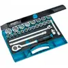 Image de Jeu de clés à douilles 900   Carré creux 12,5 mm (1/2 pouce)   Profil Traction à 6 pans extérieurs   Nombre d'outils : 25 HAZET