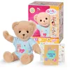 Image de Baby Born Ours - Ours en Peluche Tout Doux avec Bras et Jambes articulés - Peluche avec grenouillère Bleue et Accessoires Inclus - Convient aux Enfants dès la Naissance
