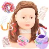 Image de Götz 1192053 postiche aux Cheveux Bruns et aux Yeux Marrons - tête de Coiffure et de Maquillage de 28 cm de Haut en Set de 57 pièces - Convient aux Filles à partir de 3 Ans