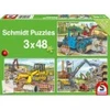 Image de Schmidt Spiele 3 Puzzles - Mes Machines de Chantier Préférées