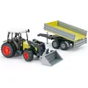 Image de bruder - 01998 01998 - Tracteur Claas Vert avec Fourche Et Remorque