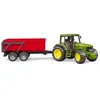 Image de bruder 02057 - John Deere 6920 avec remorque à benne basculante, ferme, tracteur, camion-benne