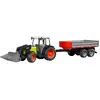 Image de Tracteur vert Claas Nectis 267F avec remorque rouge, Modèle réduit de voiture