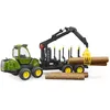 Image de bruder 02133 - John Deere 1210E Tracteur de débardage avec 4 troncs d'arbres & grappin à bois - 1:16 Véhicule, Ferme, Forêt, Travail forestier, Tracteur, Transport de bois, Jouet