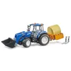 Image de bruder 02187 - New Holland T5.120 avec chargeur frontal, caisse de chargement, fourches et balles rondes - 1:16 Tracteur, Véhicules, Ferme, Bulldog