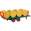 Image de Remorque de transport de balles avec 8 balles rondes, Modèle réduit de voiture