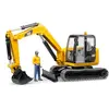 Image de bruder - 02466 - Mini Pelleteuse CATERPILLAR Jaune avec Personnage