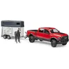 Image de bruder 02501 - RAM 2500 Power Wagon avec van et cheval, véhicule tout-terrain, jeep, véhicule, transport d'animaux