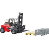 Image de Chariot élévateur Linde HT160D avec palette et 3 gitterbox, Modèle réduit de voiture