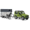 Image de bruder 02592 - Land Rover Defender avec van pour chevaux, 1 cheval, véhicule tout-terrain, jeep, véhicule tout-terrain, ferme équestre