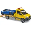 Image de bruder 02675 - Mercedes Benz Sprinter Transport de voitures avec module son et lumière, roadster, cabriolet