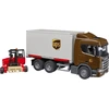 Image de Camion logistique Scania Super 560R UPS avec chariot élévateur et palettes, Modèle réduit de voiture