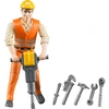 Image de Figurine ouvrier avec accessoires de chantier