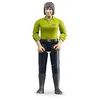 Image de bruder 60405 - bworld Femme à la peau claire et au pantalon bleu foncé, figurine jouet, fermière, agricultrice
