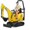 Image de bruder 62002 - Micropelle JCB 8010 Cts avec Ouvrier du bâtiment - 1:16 - Véhicule de Chantier - Pelle à cuillère, Mini Pelle - Travailleur bworld Machine de Construction - Figurine Jouet