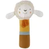 Image de Fehn Hochet bébé NATUR Jouet Mouton - Jouet de motricité avec hochet pour attraper, câliner - en coton issu de l'agriculture biologique - pour bébés et jeunes enfants à partir de 0+ mois