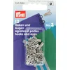 Image de Prym Crochets Et Yeux Laiton 12 Pièces, Taille N° 3, Argent