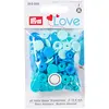 Image de Prym 393000 Love Boutons de Pression 12,4 mm tons bleus, 30 Unités