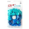 Image de Prym 393060 Bouton Pression Color, Prym Love, étoile, 12,4mm, Bleu/Turquoise/Encre