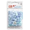 Image de Prym - prym love mini bleu clair (9 mm) Fasters de presse - 1 unité