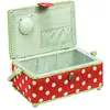 Image de Prym Panier à Couture avec Motif à Pois Vert Citron/, Coton, Rouge/Blanc, Taille S