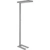 Image de MAUL Lampadaire LED sur pied MAULjaval réglable, Large lampe sur pied pour le bureau, Lampe de bureau non-énergivore d’une température de couleur 4000K   argent
