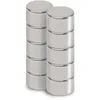 Image de MAUL Aimant Néodyme Rond, Lot de 10 Aimants Ronds Très Puissants à Usage Multiple, Aimants au design Moderne et Élégant, 8 x 5 mm, Charge Jusqu'à 2, 4 kg, Argent