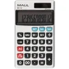 Image de Maul Calculatrice de Poche M 112, Calculatrice avec Grand Affichage à 12 Chiffres, Fonctions Standard pour Le Bureau, l'université et l'École, Alimentation Solaire et à Pile, Argenté