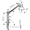 Image de Lampe à pince LED MAULstudy, couleur argent, acier, hauteur 44 cm