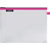 Image de Leitz WOW Trousse de Voyage, Résistante à l'Eau, Transparente, Idéale pour une Organisation et un Rangement Visuels, Grande (A4) - Rose
