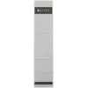 Image de Leitz Étiquettes Self Adhesive pour Classeurs à Levier Couverture Papier et Dos 50 mm, Étroit, Court, 39 x 192 mm, Papier, 16430085, Gris, Lot de 10 Étiquettes