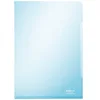 Image de Leitz, chemise-coin en PVC souple premium, A4, bleu translucide, boite de 100, 41530235