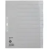 Image de Esselte-leitz papierregister blanko a4 12 onglets en polypropylène (gris)