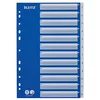 Image de Leitz Intercalaires A4 Touches 1-12, Bleu & Blanc, Onglets Renforcés en Plastique Résistant avec Table des Matières, 12516001